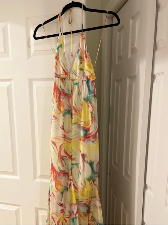 Alice + Olivia Dresses & Skirts - Alice + Olivia White Multicolor Halter Maxi Dress
